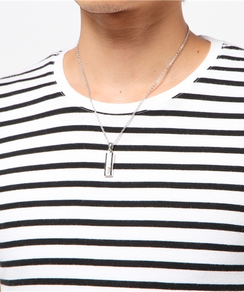 WEGO（ウィゴー）の「WEGO/スクエアプレートストーンネックレス（ネックレス・メンズ・ゴールド/シルバー・FREE）」の6枚目の写真