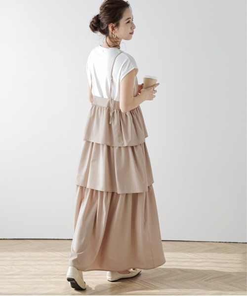 SUGAR BISKET(シュガービスケット)の「ティアードキャミワンピース(ワンピース・レディース・ベージュ/オフホワイト/ブラック・フリー)」の18枚目の写真