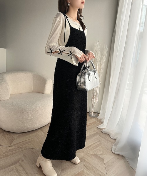 セール】【mily bilet】大人の上品さ。テープモールキャミソール