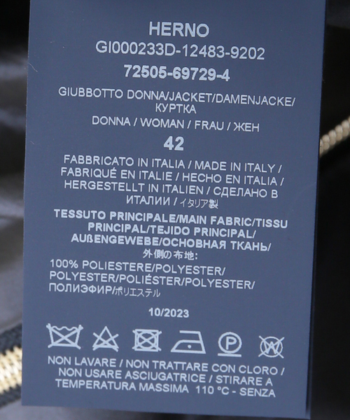 IENA(イエナ)の「【HERNO/ヘルノ】COMPACT BZ ブルゾン GI0000233D(ブルゾン・レディース・グレー/ネイビー・FREE)」の17枚目の写真