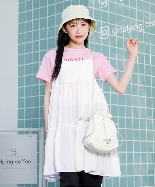 セール】シアーキャミワンピ&Tセット（ワンピース）｜algy