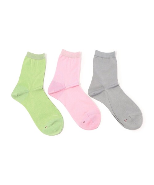 babaco（ババコ）の「babaco 3PAIRS OF SOCK（ソックス/靴下・レディース・レッド系その他/グリーン系その他・FREE）」の3枚目の写真