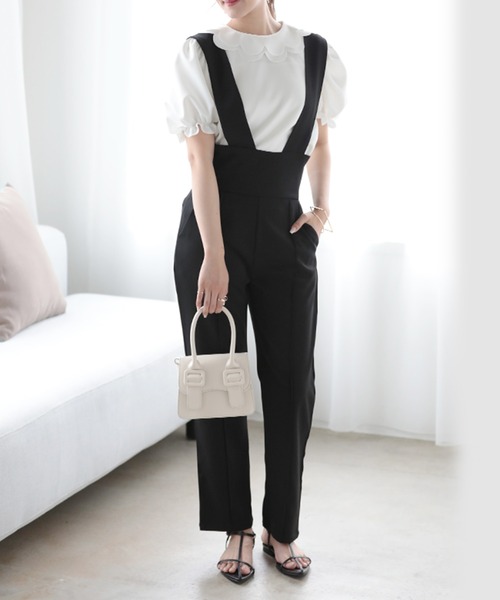 O.S.K（オーエスケー）の「[O.S.K] スカラップブラウス（シャツ/ブラウス・レディース・ブラック/ホワイト・L/M）」の7枚目の写真