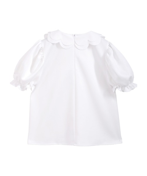 O.S.K（オーエスケー）の「[O.S.K] スカラップブラウス（シャツ/ブラウス・レディース・ブラック/ホワイト・L/M）」の17枚目の写真