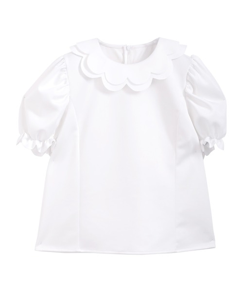 O.S.K（オーエスケー）の「[O.S.K] スカラップブラウス（シャツ/ブラウス・レディース・ブラック/ホワイト・L/M）」の18枚目の写真