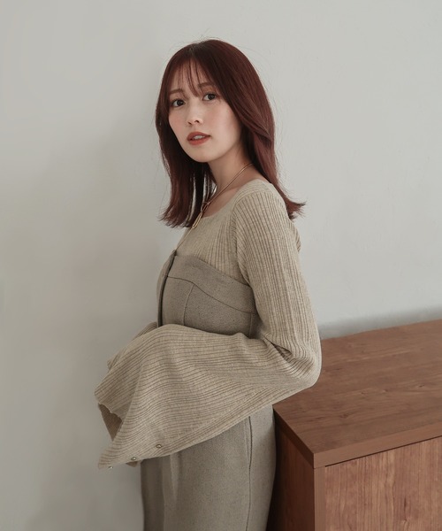 mideal（マイディール）の「tweed bare combinaison / ツイードベアコンビネゾン（サロペット/オーバーオール・レディース・アイボリー/グレー・SMALL/MEDIUM）」の10枚目の写真