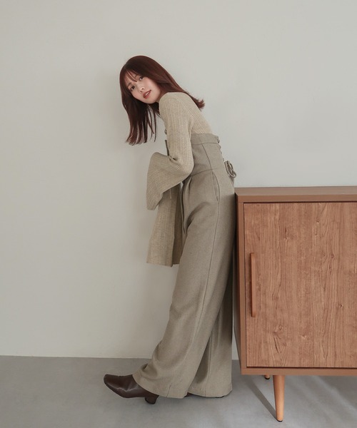 mideal（マイディール）の「tweed bare combinaison / ツイードベアコンビネゾン（サロペット/オーバーオール・レディース・アイボリー/グレー・SMALL/MEDIUM）」の11枚目の写真