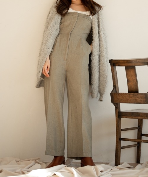 mideal（マイディール）の「tweed bare combinaison / ツイードベアコンビネゾン（サロペット/オーバーオール・レディース・アイボリー/グレー・SMALL/MEDIUM）」の18枚目の写真