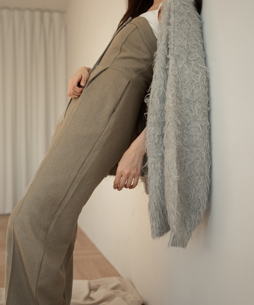 mideal（マイディール）の「tweed bare combinaison / ツイード