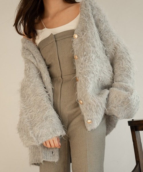 mideal（マイディール）の「tweed bare combinaison / ツイードベアコンビネゾン（サロペット/オーバーオール・レディース・アイボリー/グレー・SMALL/MEDIUM）」の15枚目の写真