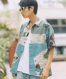 BINDU / ビンドゥー Indian cotton pattern S/S シャツ