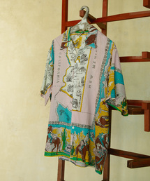 BINDU / ビンドゥー Indian cotton pattern S/S シャツ