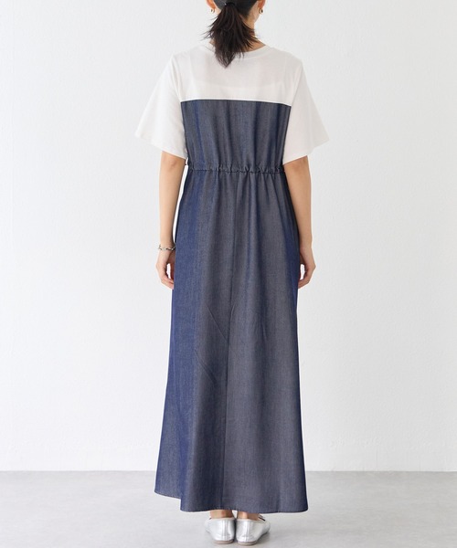 LAVEANGE(ラビアンジェ)の「デニムライクビスチェ風ワンピース(ワンピース・レディース・ネイビー/ブラック・5L/4L/3L/LL/M)」の21枚目の写真