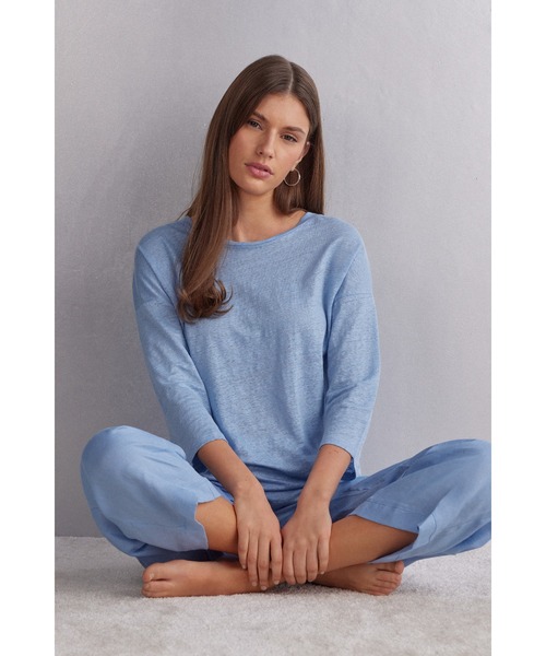 リネン ボートネック ニット（Tシャツ/カットソー）｜Intimissimi