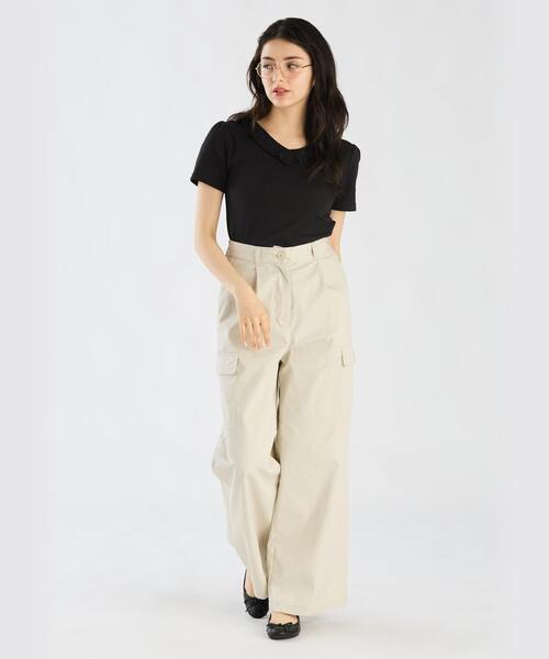 【セール】WW06 PANTALON サイドポケットワイドパンツ（その他パンツ）｜To b. by agnes b.（トゥービーバイアニエスベー）