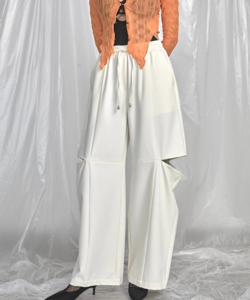 Solace（ソレイス）の「サイドジップワイドパンツ（その他パンツ・レディース・ブラック/グレー/ホワイト・FREE）」の2枚目の写真