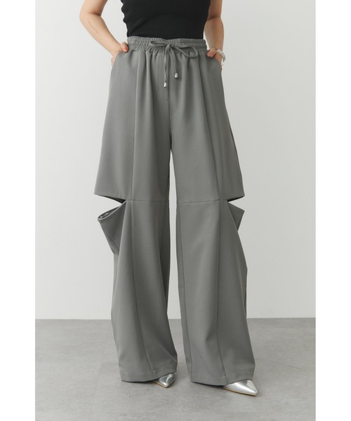 Solace（ソレイス）の「サイドジップワイドパンツ（その他パンツ・レディース・ブラック/グレー/ホワイト・FREE）」の4枚目の写真