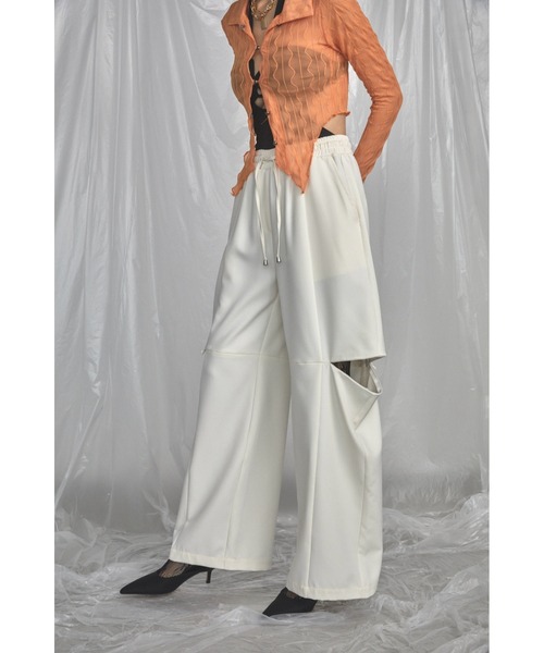 Solace（ソレイス）の「サイドジップワイドパンツ（その他パンツ・レディース・ブラック/グレー/ホワイト・FREE）」の12枚目の写真