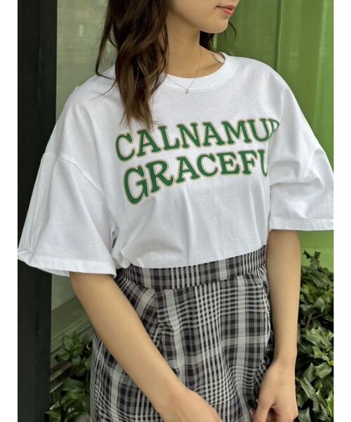 CALNAMUR(カルナムール)の「ヴィンテージスタイルビッグTシャツ(Tシャツ/カットソー・レディース・ホワイト/ライトブルー/ブラック・FREE)」の22枚目の写真
