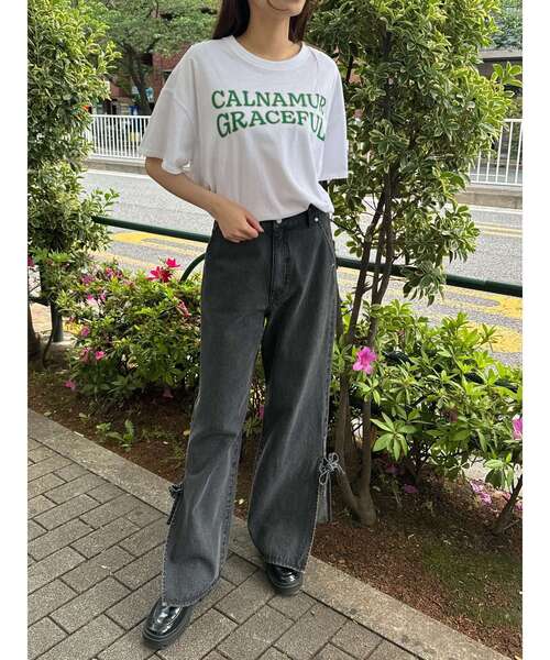 CALNAMUR(カルナムール)の「ヴィンテージスタイルビッグTシャツ(Tシャツ/カットソー・レディース・ホワイト/ライトブルー/ブラック・FREE)」の20枚目の写真