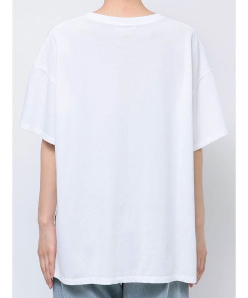 CALNAMUR(カルナムール)の「ヴィンテージスタイルビッグTシャツ(Tシャツ/カットソー・レディース・ホワイト/ライトブルー/ブラック・FREE)」の7枚目の写真