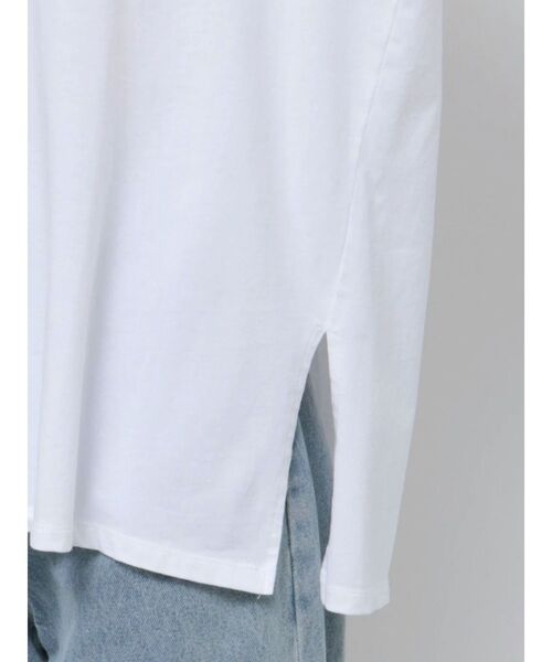 CALNAMUR(カルナムール)の「ヴィンテージスタイルビッグTシャツ(Tシャツ/カットソー・レディース・ホワイト/ライトブルー/ブラック・FREE)」の4枚目の写真