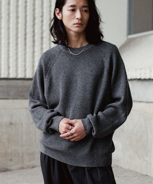 WYM LIDNM(EB oC h)STANDARD AZE MELANGE KNIT(jbg/Z[^[)