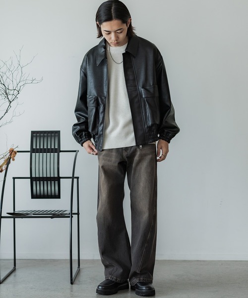 WYM LIDNM（ウィム バイ リドム）の「STANDARD AZE MELANGE KNIT（ニット/セーター・メンズ・ホワイト系/アッシュブラウン/チャコール/キャメル/レッド/グレー系/ダークブラウン・S/M/L）」の19枚目の写真