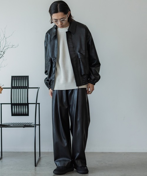 WYM LIDNM（ウィム バイ リドム）の「STANDARD AZE MELANGE KNIT（ニット/セーター・メンズ・ホワイト系/アッシュブラウン/チャコール/キャメル/レッド/グレー系/ダークブラウン・S/M/L）」の17枚目の写真