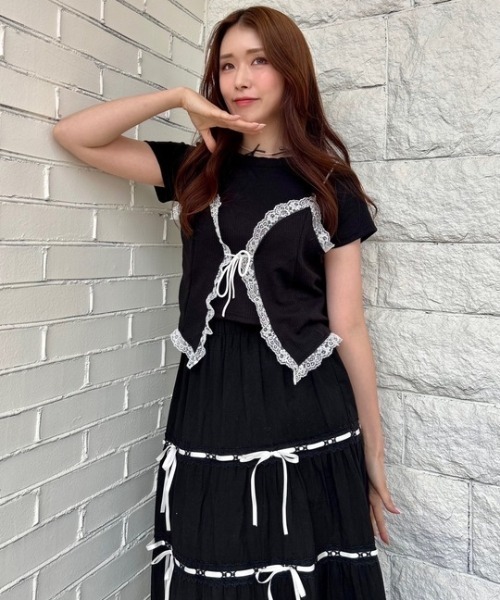 ipugo/イプゴ レースキャミソールセット（Tシャツ/カットソー