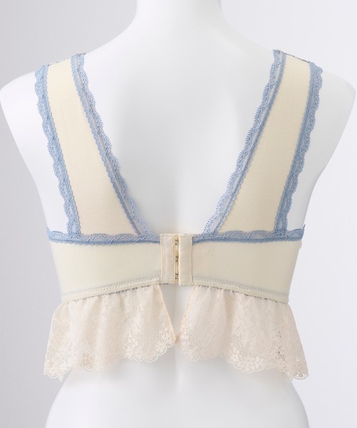 YU'NOW（ユナウ）の「【ゆったりリラックス】まる胸メイクのちゅるんナイトブラ【かわいいレースデザイン】（ナイトブラ・レディース・アイボリー/ブラック/ブルー系・M/S/LL/L）」の17枚目の写真