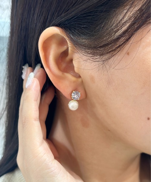 Burner(バーナー)の「【CHI SELECT】パールデザイン ピアス ストーン 両耳用 chi-pierce-00526 Y【GBT】(ピアス(両耳用)・レディース・ゴールド/シルバー・FREE)」の9枚目の写真
