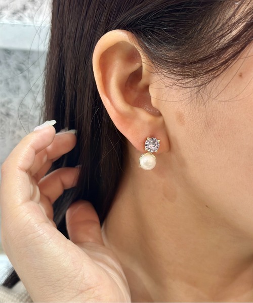 Burner(バーナー)の「【CHI SELECT】パールデザイン ピアス ストーン 両耳用 chi-pierce-00526 Y【GBT】(ピアス(両耳用)・レディース・ゴールド/シルバー・FREE)」の10枚目の写真