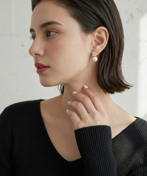 Burner(バーナー)の「【CHI SELECT】パールデザイン ピアス ストーン 両耳用 chi-pierce-00526 Y【GBT】(ピアス(両耳用)・レディース・ゴールド/シルバー・FREE)」の16枚目の写真