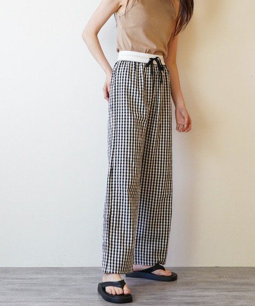 gossip!ロサンゼルス(ゴシップロサンゼルス)の「ギンガムチェック イージーワイドパンツ(その他パンツ・レディース・ブルー/ブラック/ピンク・FREE)」の11枚目の写真