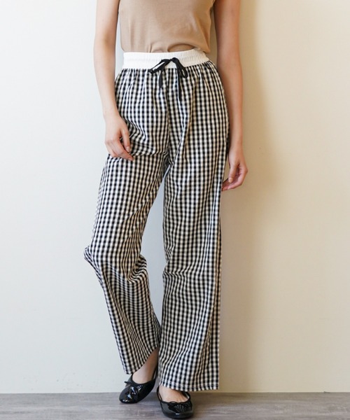 gossip!ロサンゼルス(ゴシップロサンゼルス)の「ギンガムチェック イージーワイドパンツ(その他パンツ・レディース・ブルー/ブラック/ピンク・FREE)」の17枚目の写真