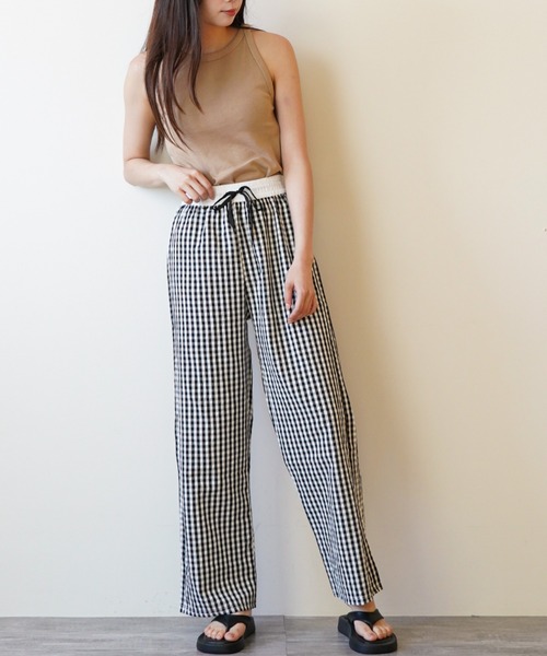 gossip!ロサンゼルス(ゴシップロサンゼルス)の「ギンガムチェック イージーワイドパンツ(その他パンツ・レディース・ブルー/ブラック/ピンク・FREE)」の14枚目の写真