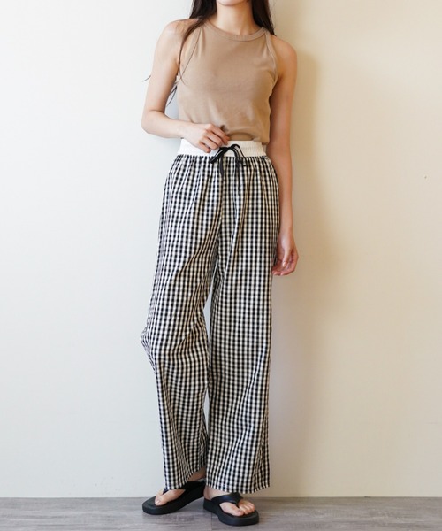 gossip!ロサンゼルス(ゴシップロサンゼルス)の「ギンガムチェック イージーワイドパンツ(その他パンツ・レディース・ブルー/ブラック/ピンク・FREE)」の13枚目の写真