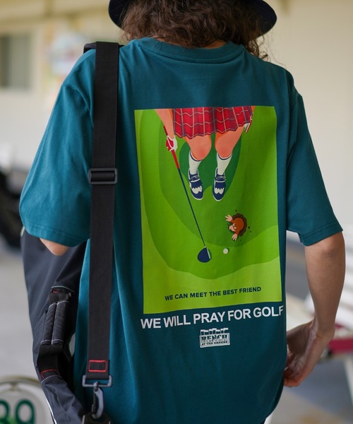 BENCH AT THE GREENE GOLF(ベンチアットザグリーンゴルフ)の「BENCH AT THE GREENE GOLF / PRINT T-SHIRTS(Tシャツ/カットソー・メンズ・ホワイト/グリーン/ブラック・MEDIUM/LARGE/X-LARGE)」の1枚目の写真