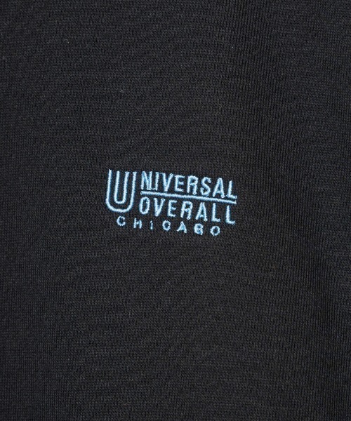 [UNIVERSAL OVERALL/ユニバーサルオーバーオール] 別注 ワンポイントロゴ刺繍 ラグランスリーブスウェット