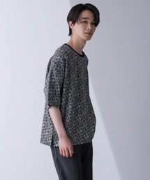 NANO universe | WEB限定/パターンジャガードTシャツ 半袖(Tシャツ/カットソー)