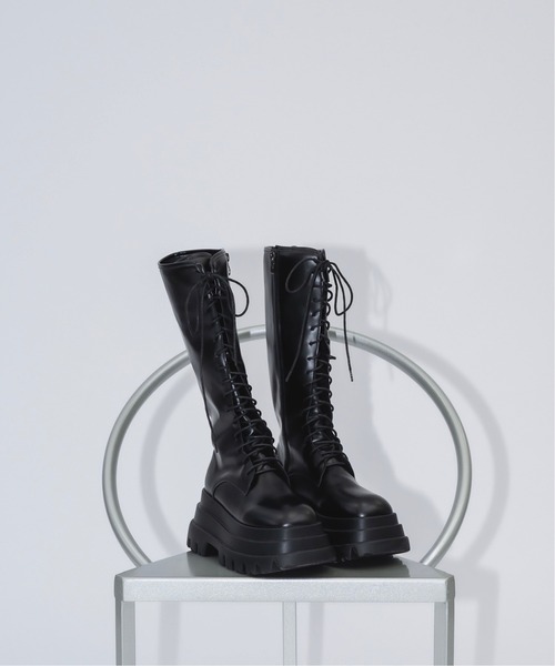 17HR（セブンティーンアワーズ）の「厚底レースアップロングブーツ（ブーツ・レディース・ブラック・SMALL/MEDIUM/LARGE）」の17枚目の写真