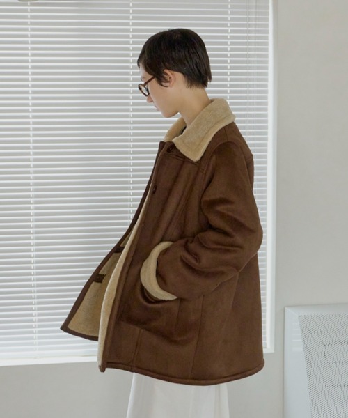 GIUNON（ジウノン）の「adjustable sleeve mouton coat 