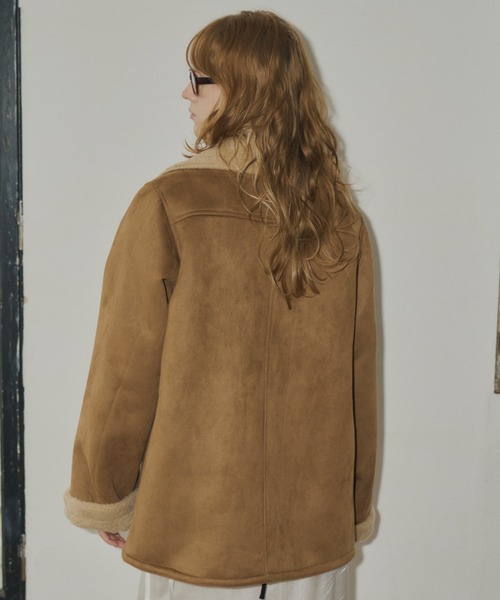 GIUNON（ジウノン）の「adjustable sleeve mouton coat 