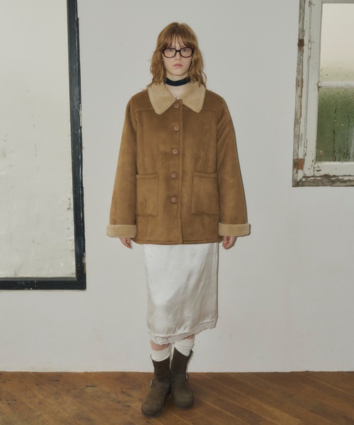 GIUNON(ジウノン)の「adjustable sleeve mouton coat GIUNON(ジウノン)の「adjustable sleeve mouton coat