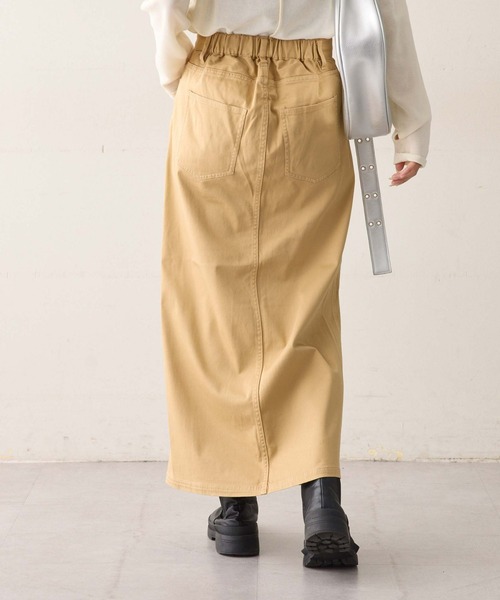 CIAOPANIC TYPY（チャオパニックティピー）の「フェードカラーチノIラインスリットスカート（スカート・レディース・チャコールグレー/カーキ/ベージュ・SMALL/MEDIUM）」の14枚目の写真