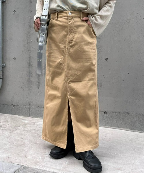 値下げ★アルチビオ のセットアップ　キャメルトップ＆前後異柄スカート⭐︎36 CIAOPANIC TYPY（チャオパニックティピー）の「フェードカラーチノI