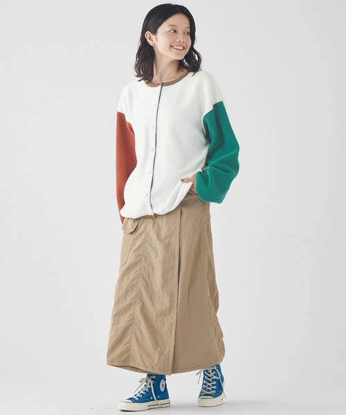 KRIFF MAYER Lady's Collection(クリフメイヤーレディースコレクション)の「ふんわりフリースカーディガン(カーディガン/ボレロ・レディース・ホワイト/レンガ/グリーン/カラフル/モカ/ブラック・MEDIUM/LARGE)」の9枚目の写真