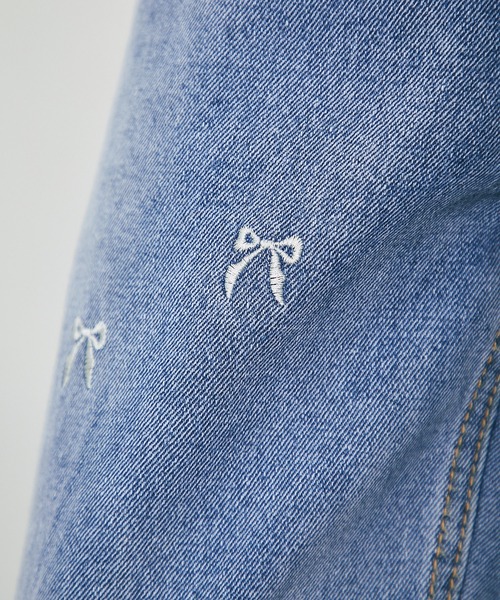 ANOTHER S（アナザーエス）の「リボン刺繍ワイドデニムパンツ（デニムパンツ・レディース・ブルー・S/M/L）」の9枚目の写真