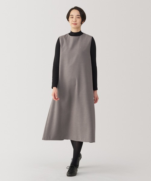 無印良品(ムジルシリョウヒン)の「婦人 起毛 ジャンパースカート(ジャンパースカート・レディース・ブラウン/ボルドー/ダークネイビー・XL/L/M/S)」の2枚目の写真